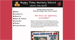 Desktop Screenshot of happytimenurseryschool.com
